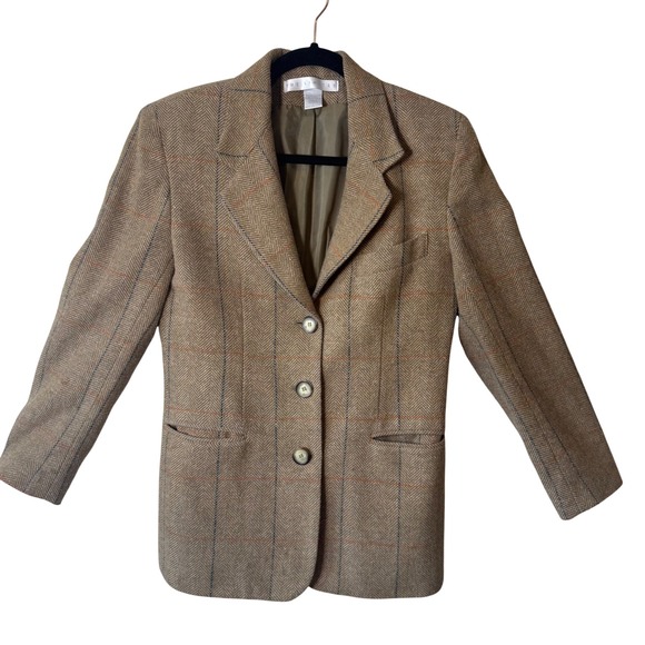The Limited Jackets & Blazers - VTG The Limited Wool Blend Herringbone Tweed Blazer Career Academia‎ Size 6